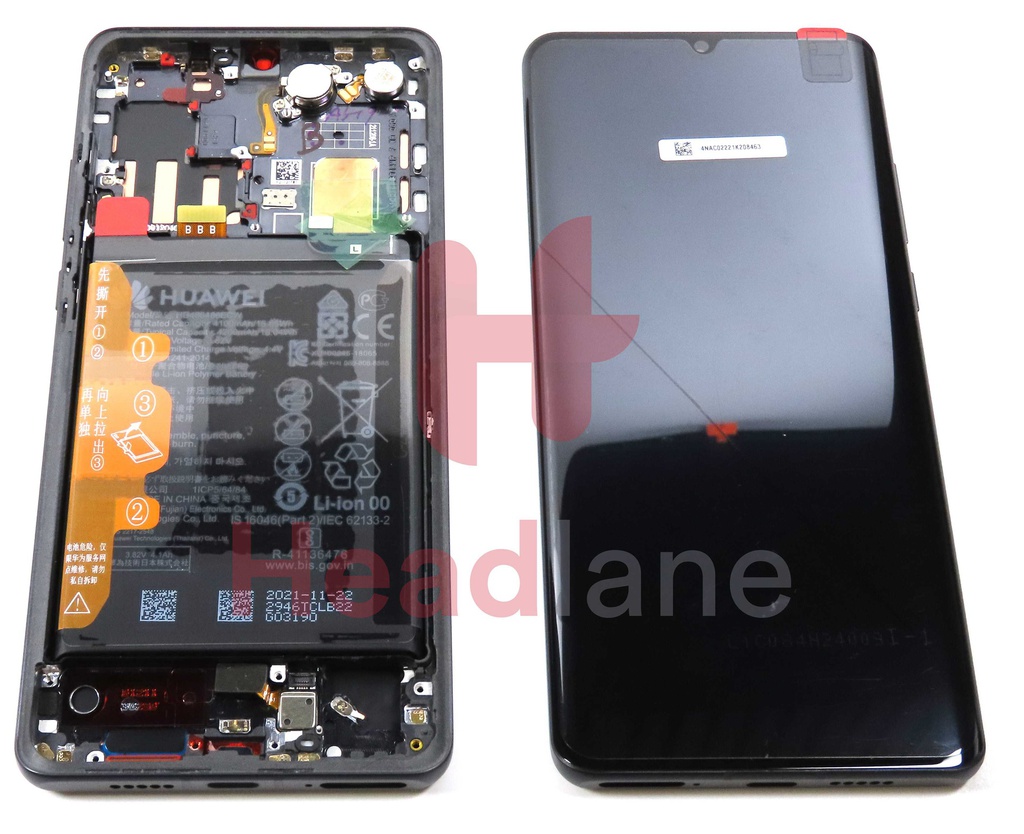 Huawei P30 Pro LCD Display Screen Touch HB486486ECW Battery Black 02355MUL